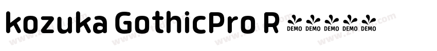 kozuka GothicPro R 常字体转换